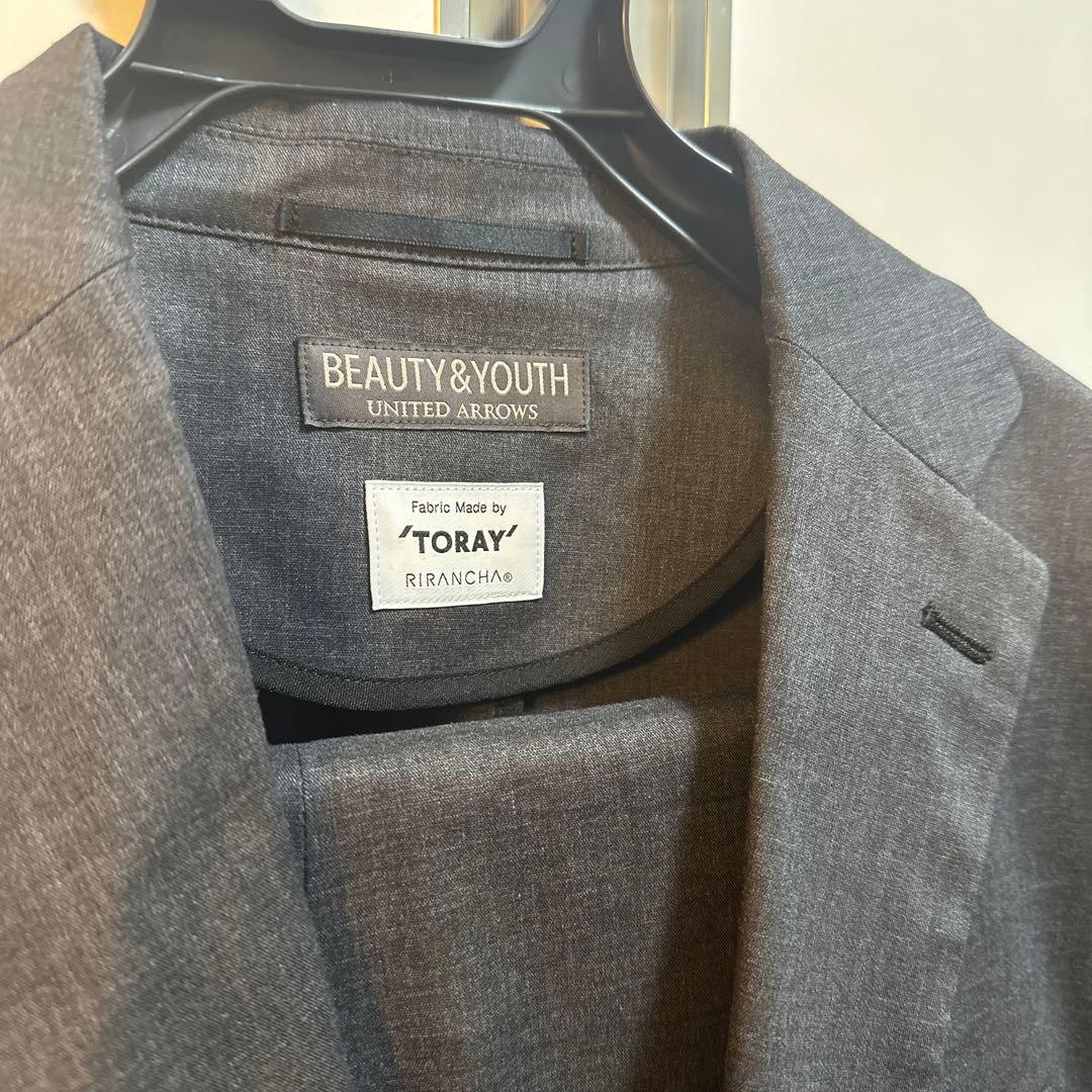 BEAUTY&YOUTH ダークグレー ビジネスセットアップ　上下セット