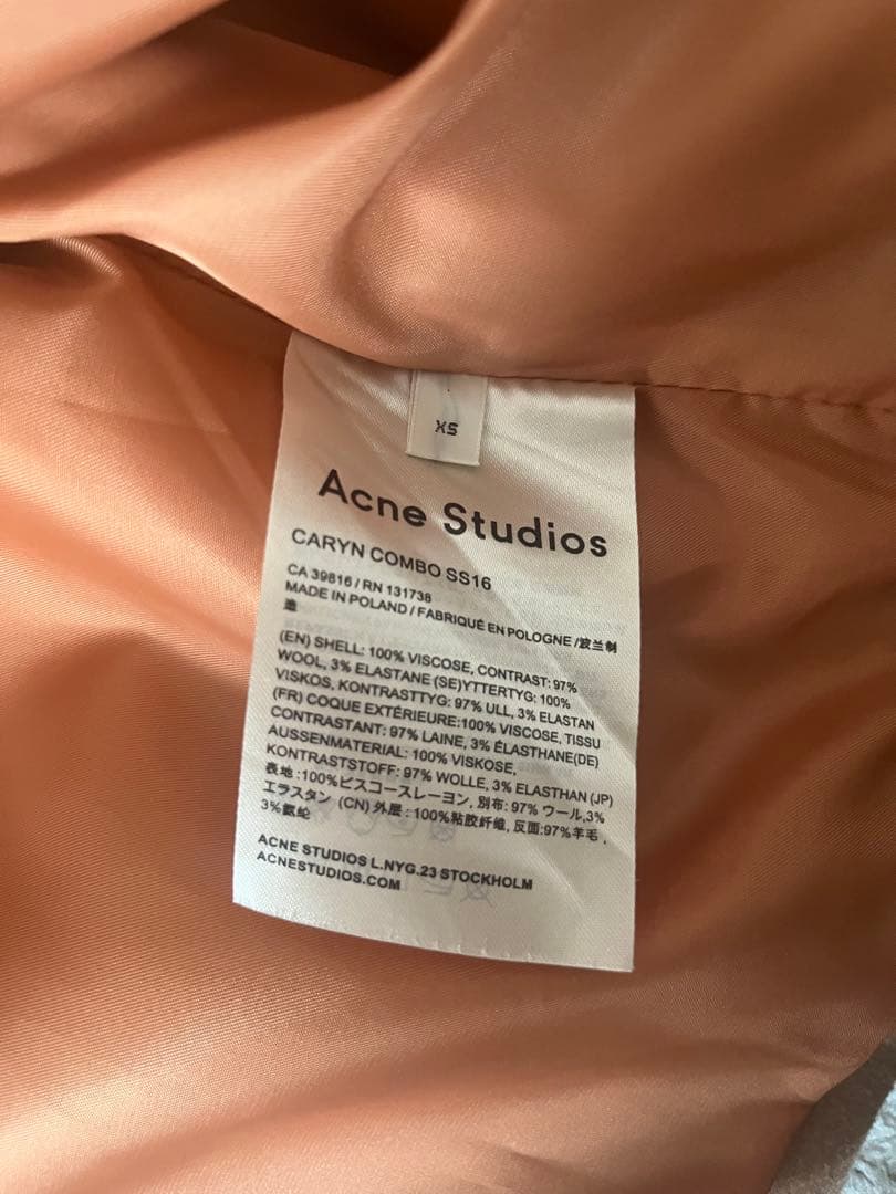 Acne Studios ショートコート drawer BLAMINK