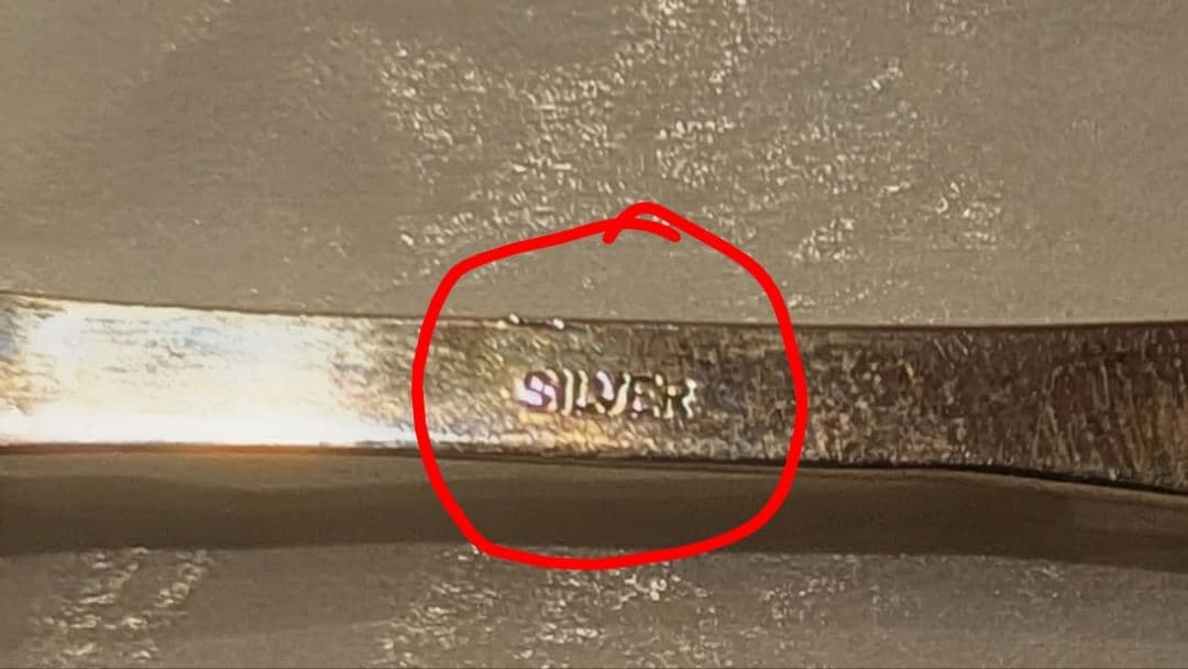 アンティーク スプーンセット（SILVER刻印／6本／ケース付き）