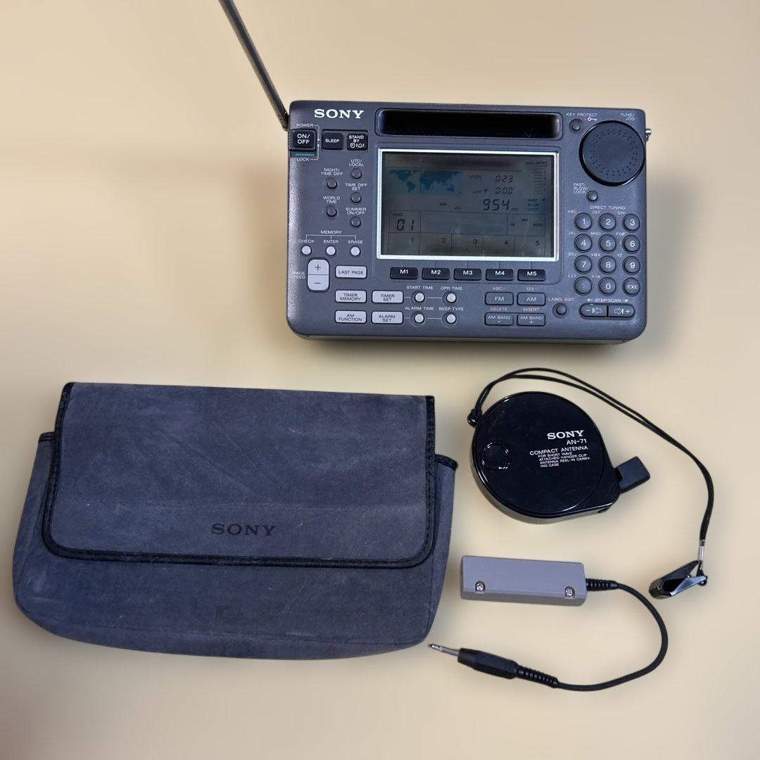 SONY ICF-SW55 短波ラジオ。電源入りました。国内AM聞こえました。