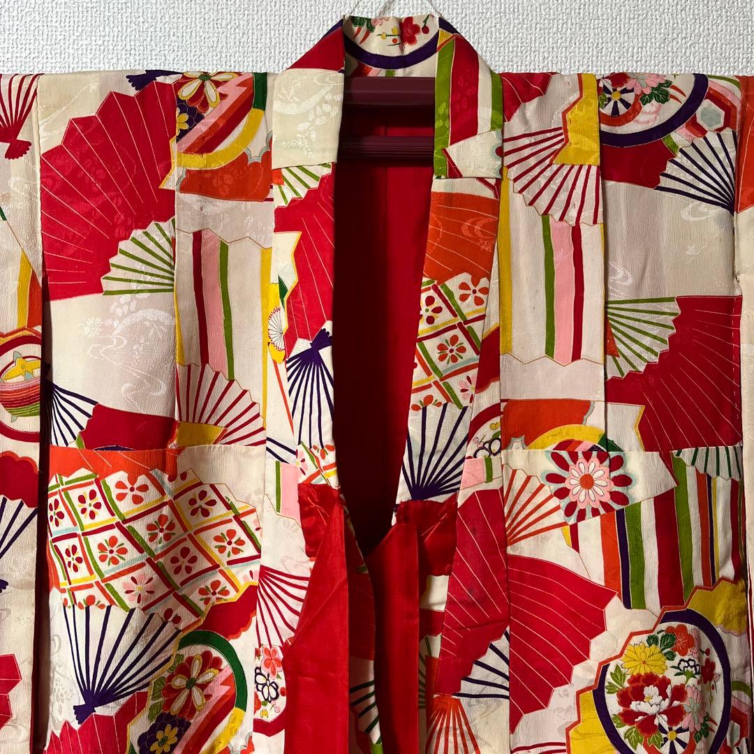 七五三　5歳　7歳　女の子　正絹　アンティーク