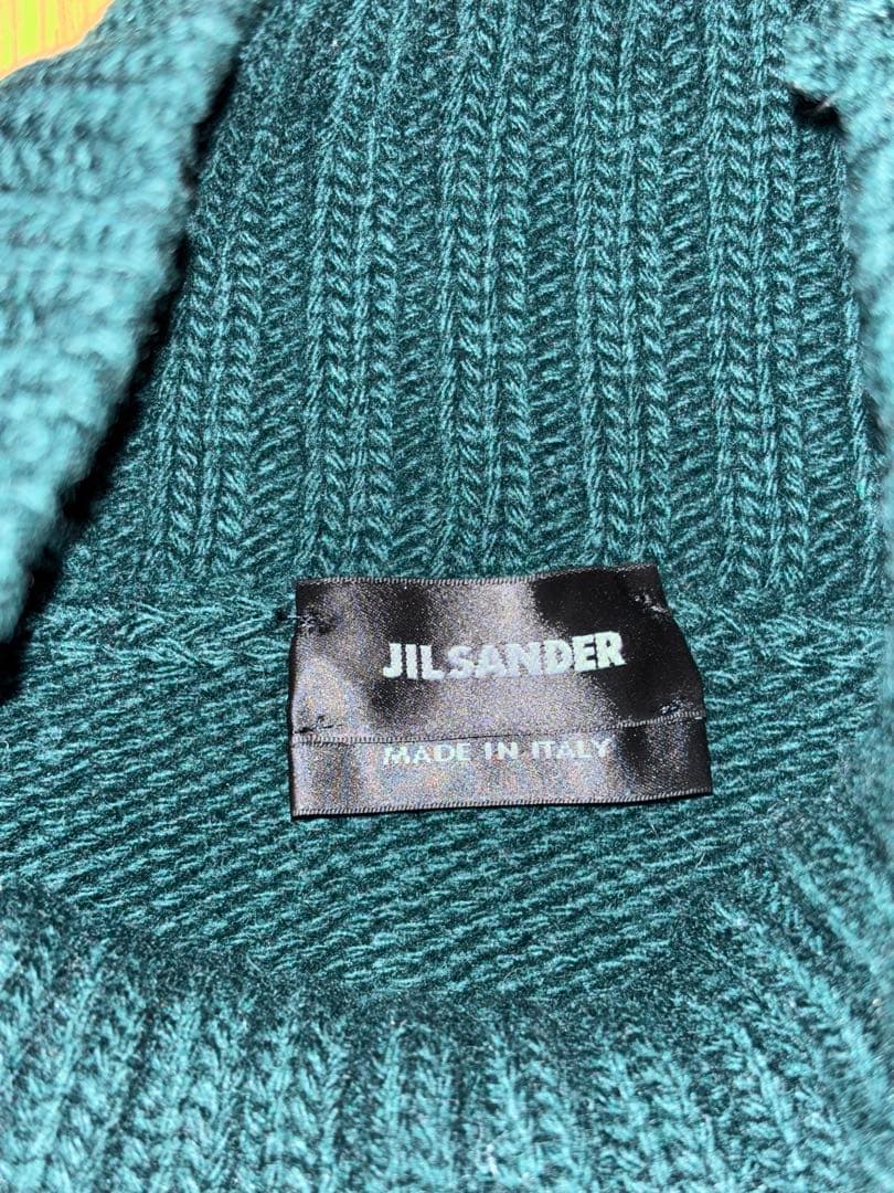 【中古美品】JIL SANDER ダークグリーン タートルネック 46 M,L