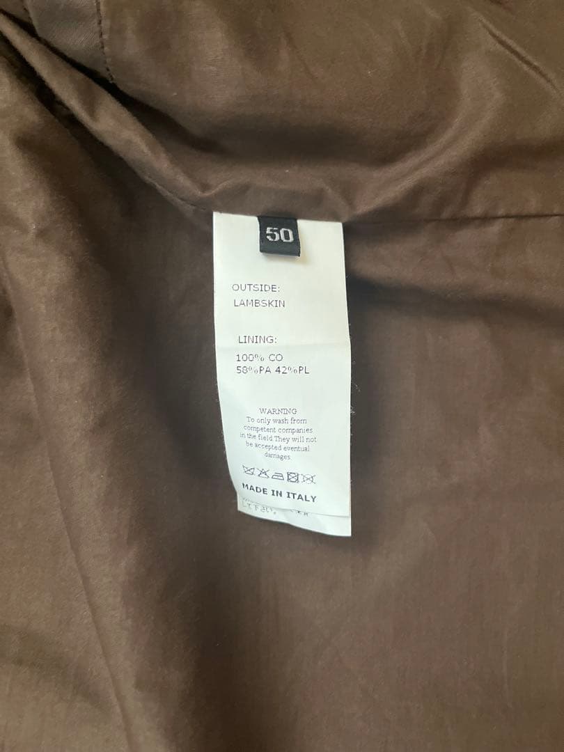 エンメティ FELIX/フェリックス ノーカラーラムナッパレザージャケット