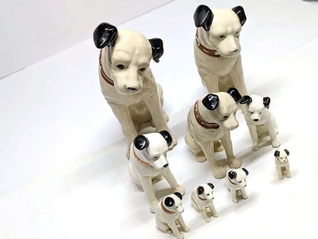 ビクター ニッパー 陶器製置物セット 9体