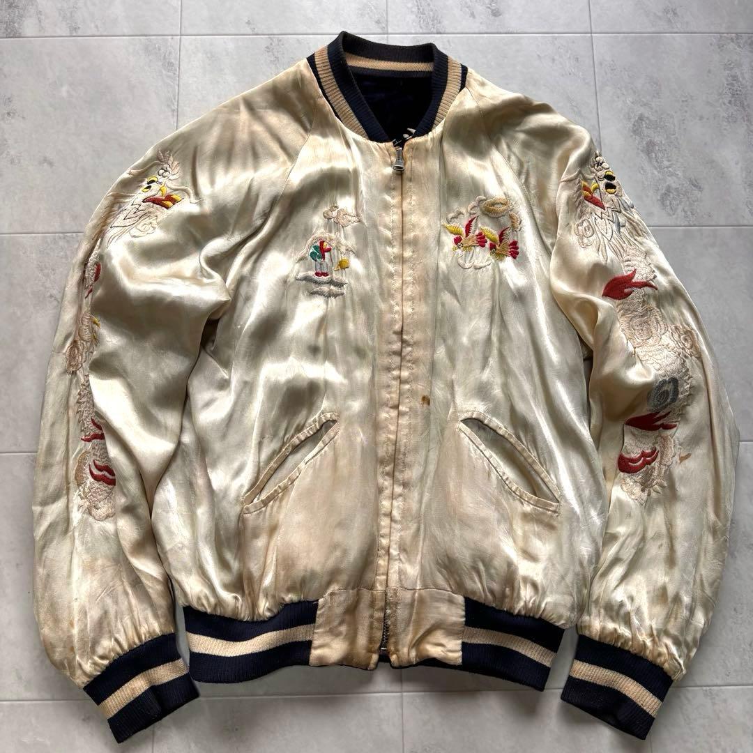 【初期】ハリウッドランチマーケット 別珍 スカジャン ヒマラヤ リバーシブル