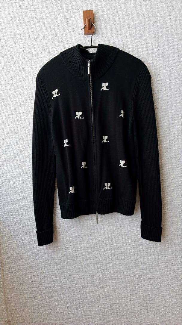 vintage courreges zip-up ニット　y2k