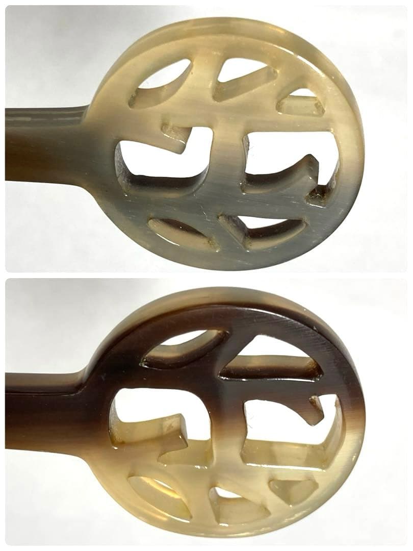 良品　HERMES エルメス　バッファローホーン　かんざし　ヘアアクセサリー　箱