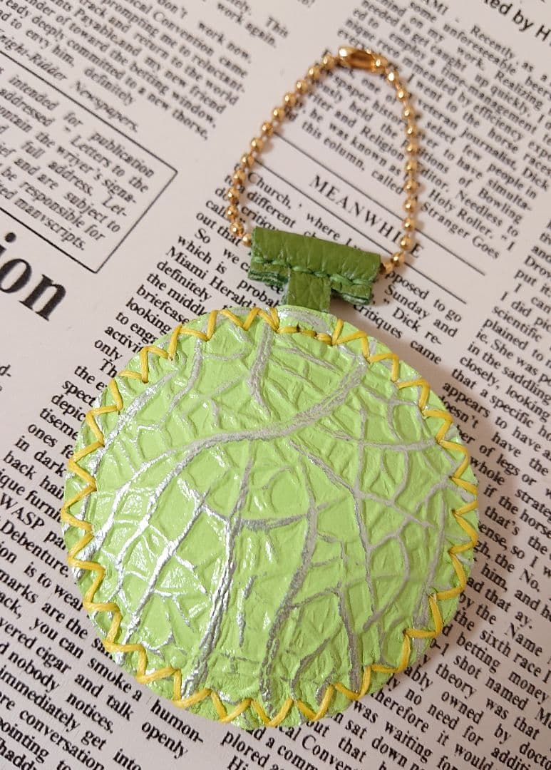 【オーダー】◇本革◇ぷっくり♪リアルメロンなトートバッグ☆