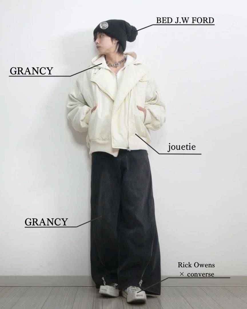 ぽ*ん様 Rick Owens Converse CT-70 たかと着用