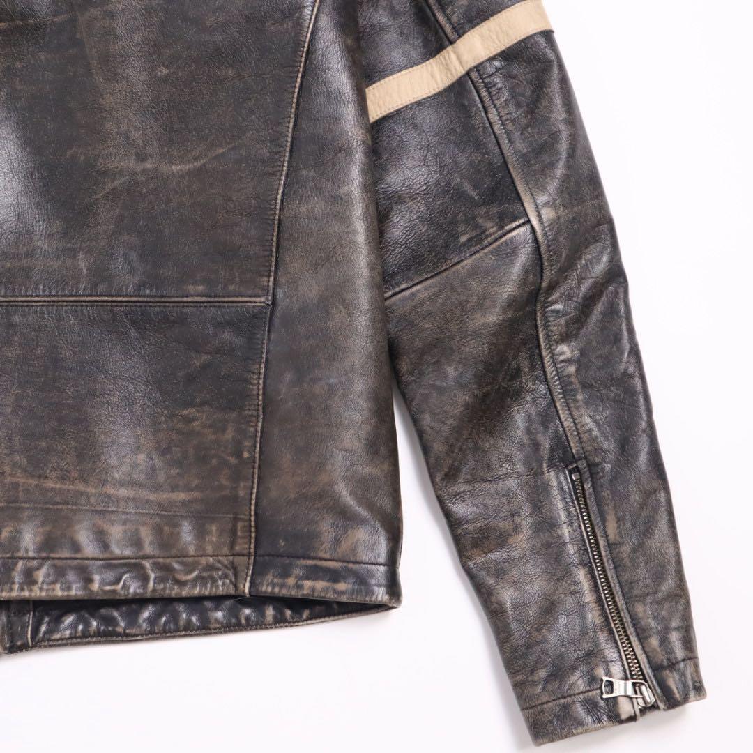BANANA REPUBLIC vintage加工 ライダース レザージャケット