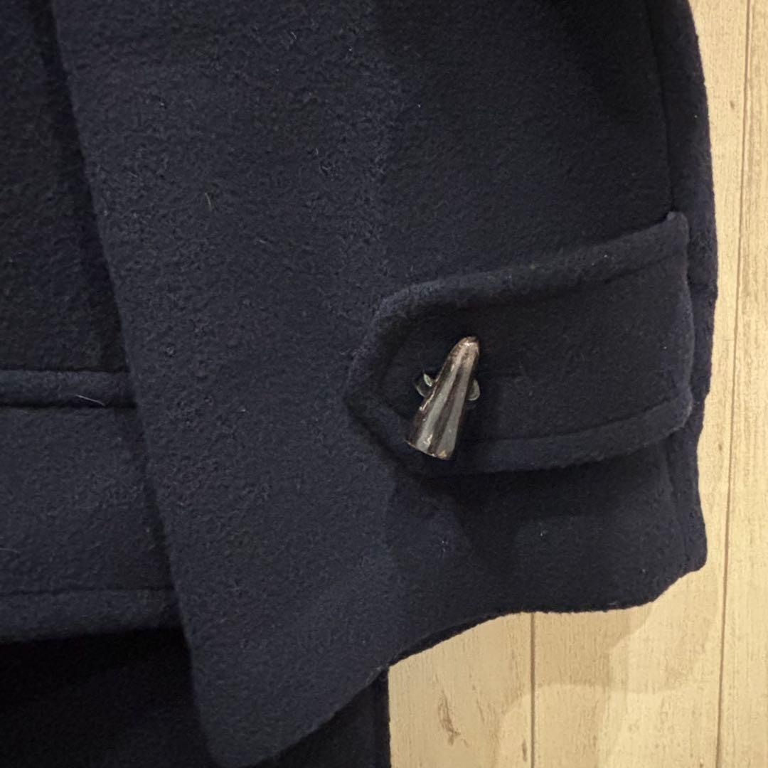 [美品　英国製] バーバリー　ノバチェック　ロング丈　ダッフルコート　ネイビー