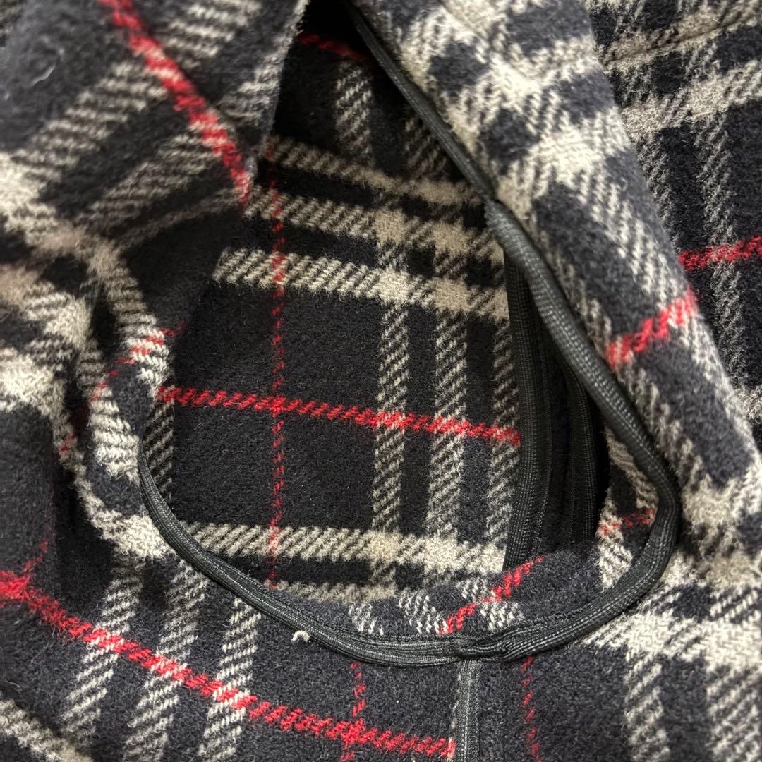 [美品　英国製] バーバリー　ノバチェック　ロング丈　ダッフルコート　ネイビー