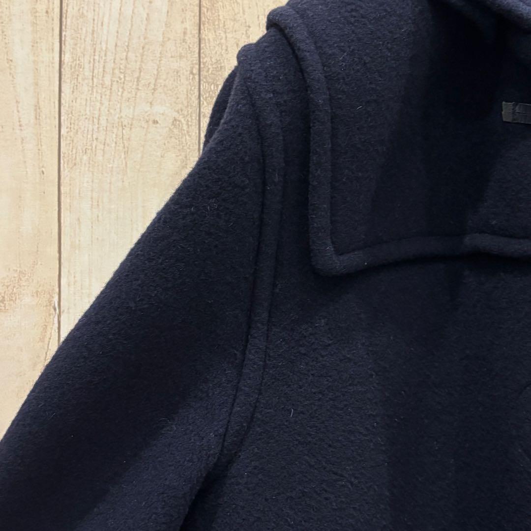 [美品　英国製] バーバリー　ノバチェック　ロング丈　ダッフルコート　ネイビー