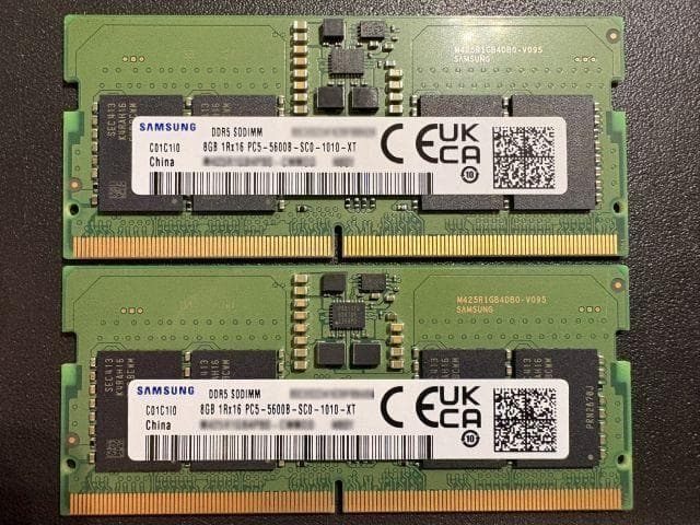 SAMSUNG DDR5 SO-DIMM 8GBx2 計16GB