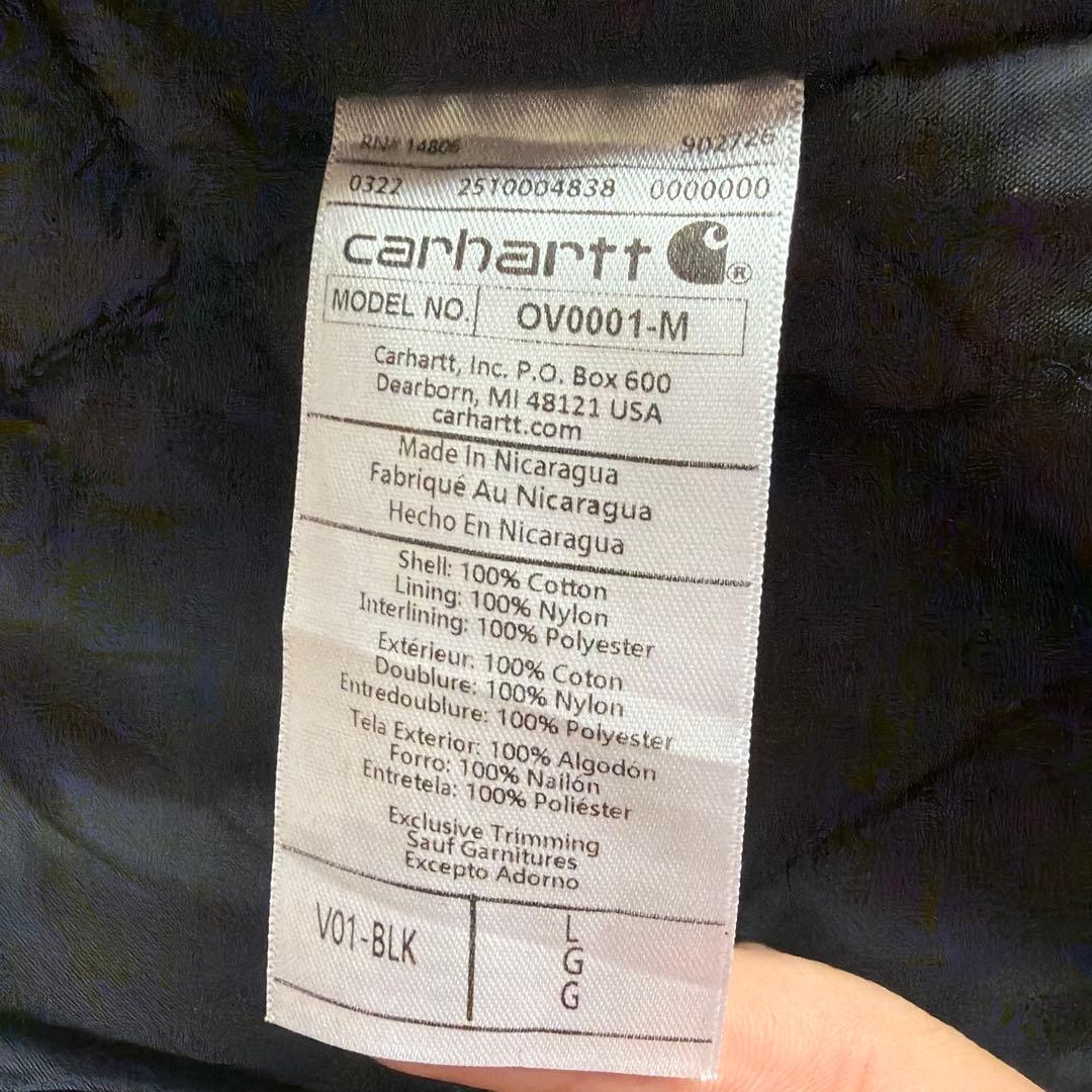 carhatt ダックベスト　ブラック　Lサイズ