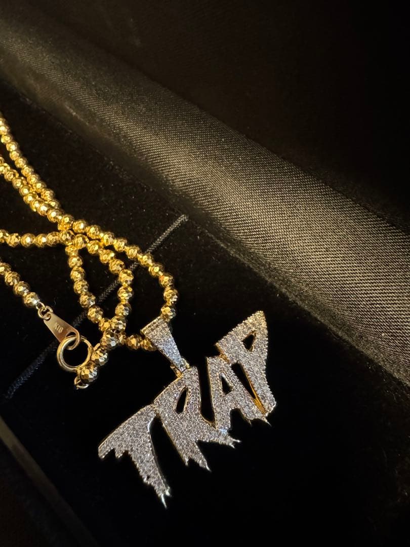 k18 シャンデリアカットネックレス 3mm 45cm チェーンのみ