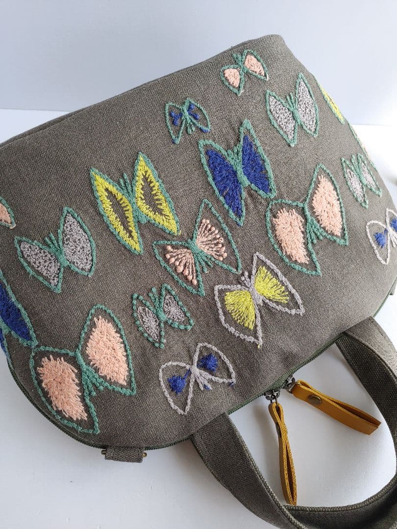 ミナペルホネン　レア　sky flower　ミニサイズまるいショルダーバッグ　秋