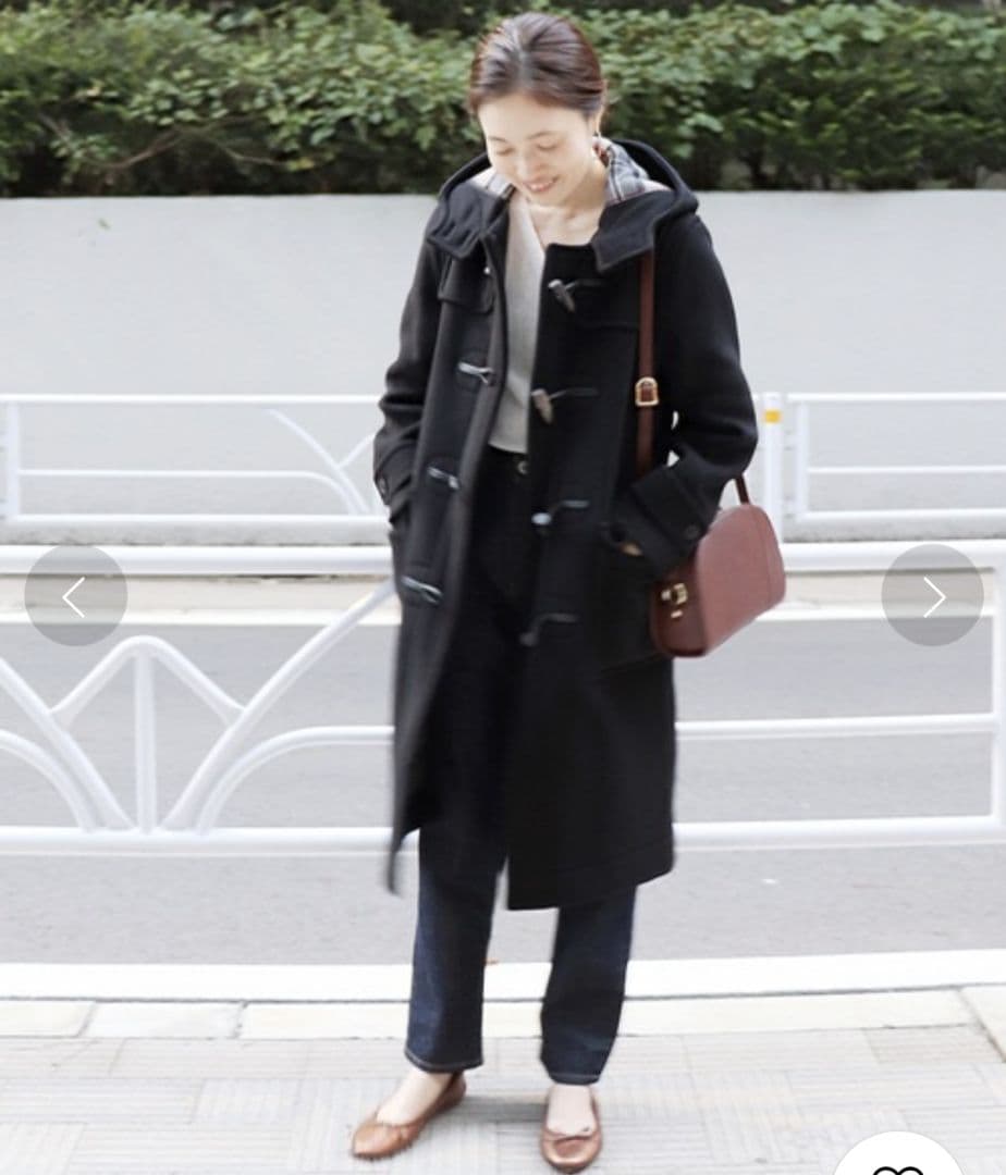 LONDON TRADITION×SLOBE別注　ロングダッフルコート　ブラック