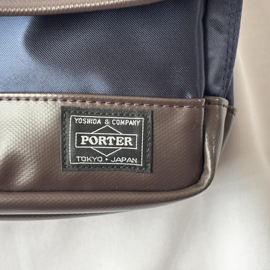 極美品 ポーター ストーム ショルダーバッグ 2層 斜めがけ お洒落 ネイビー