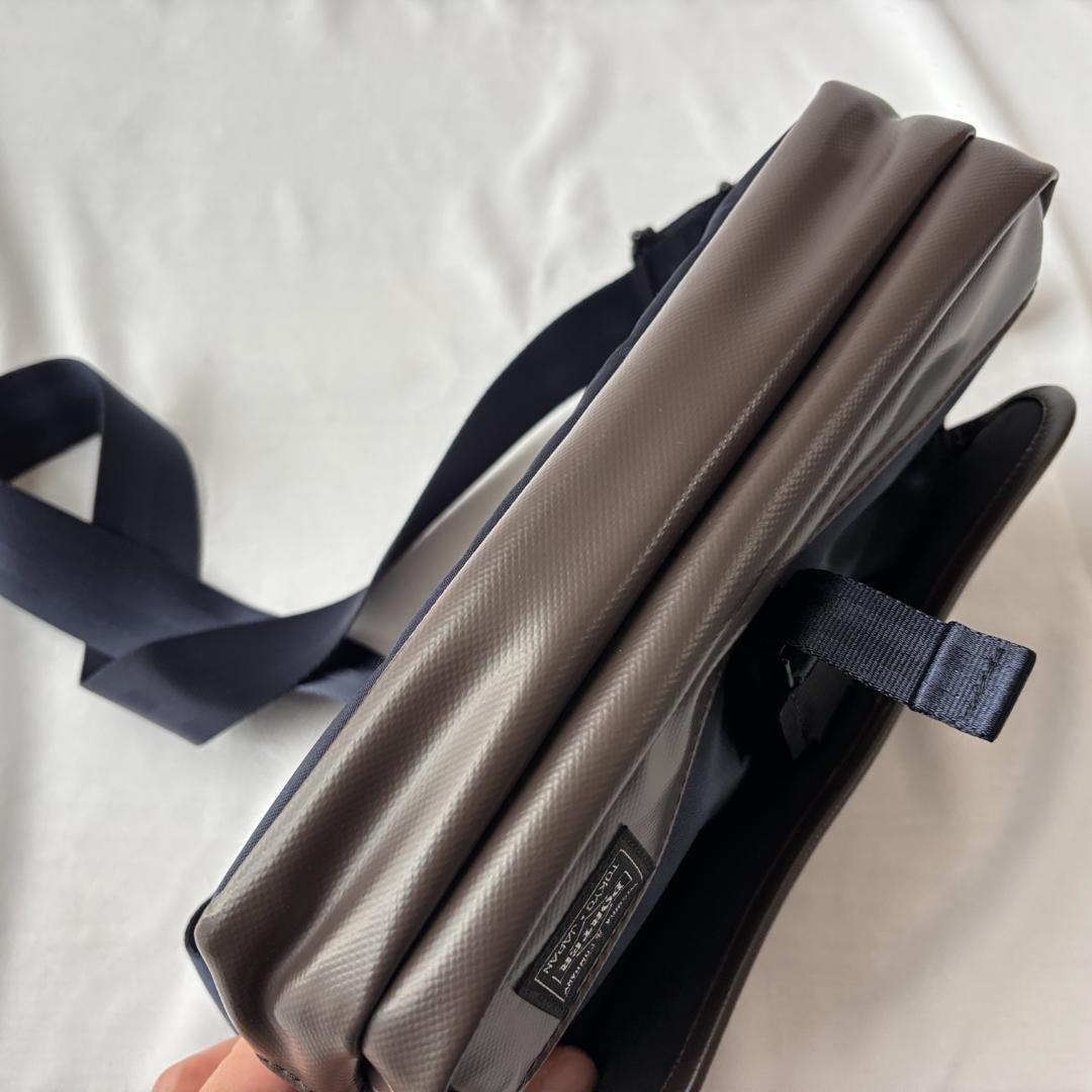 極美品 ポーター ストーム ショルダーバッグ 2層 斜めがけ お洒落 ネイビー