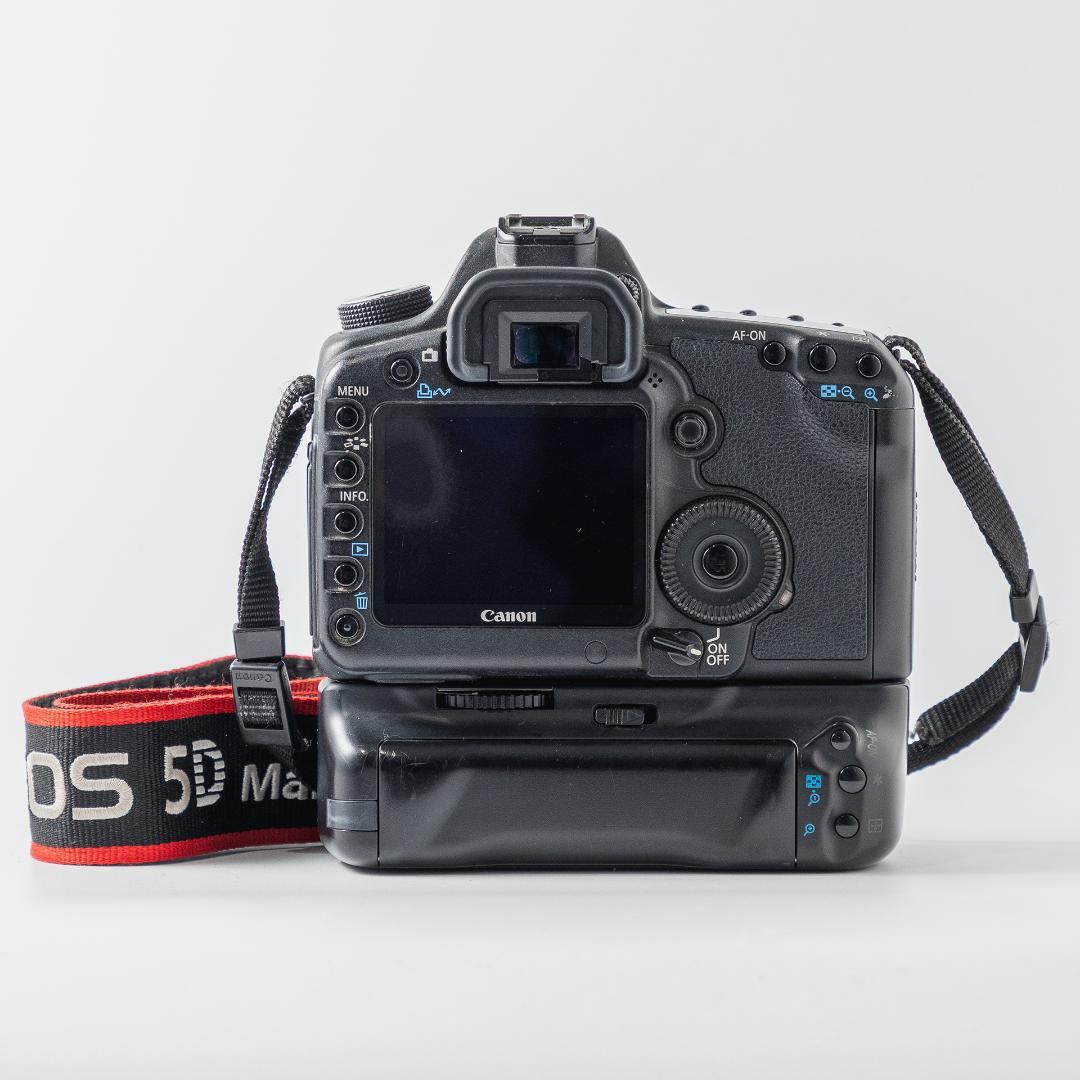 【ジャンク品】Canon EOS 5D Mark II 社外バッテリーグリップ付