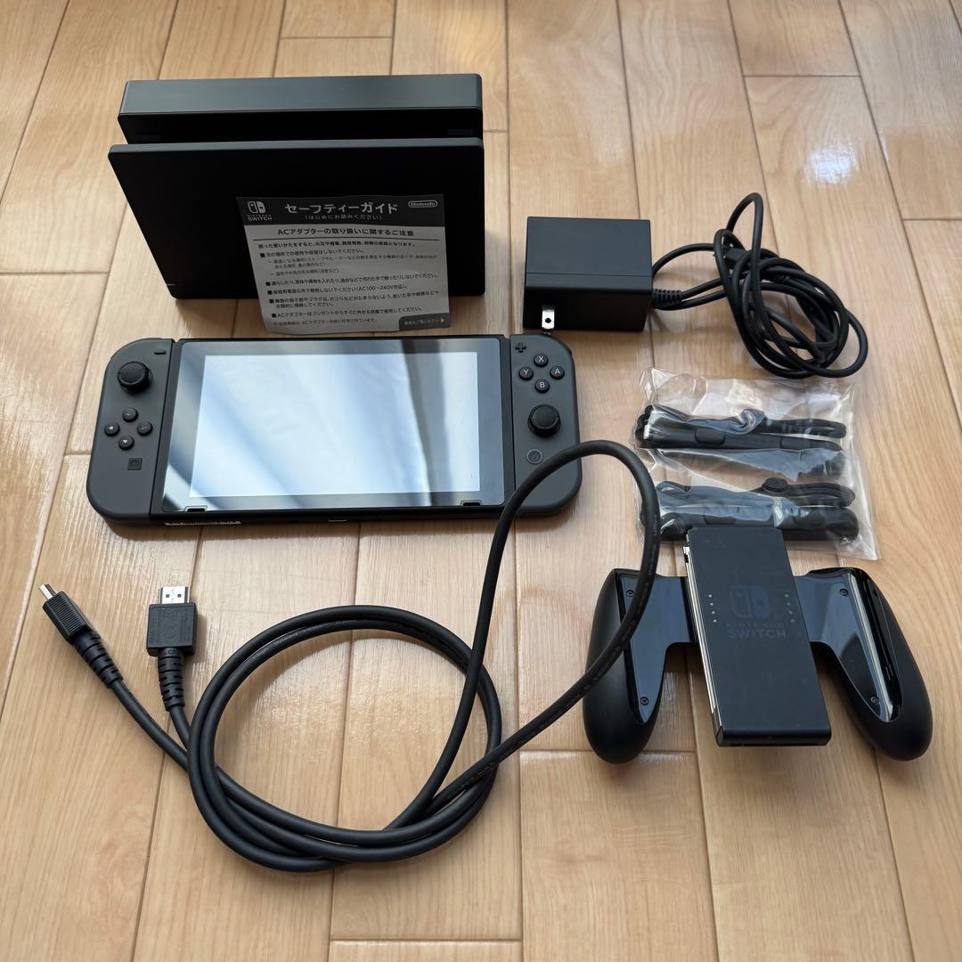 【美品】Nintendo Switch 本体 グレー（バッテリー強化モデル）