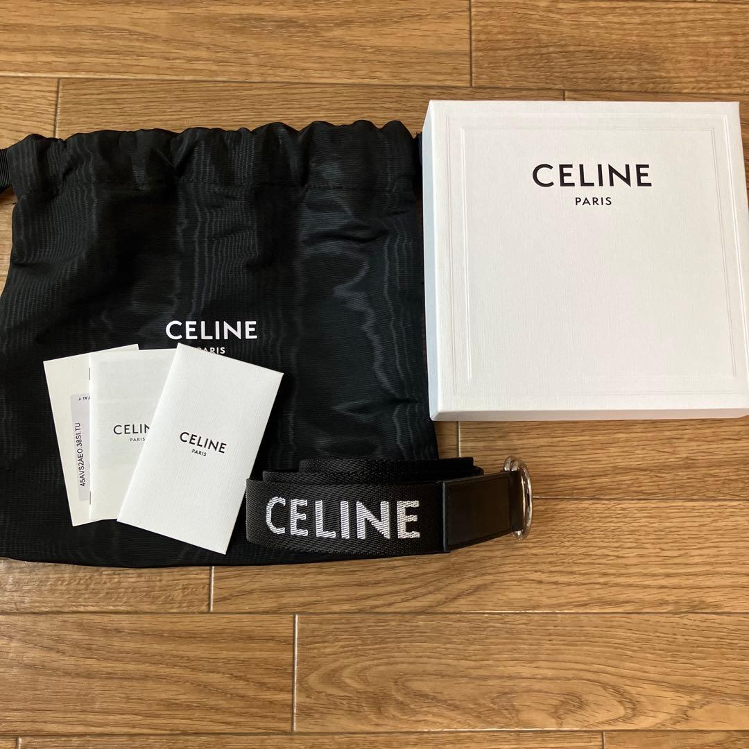 CELINE セリーヌ　ダブルリング　ロゴ　ベルト