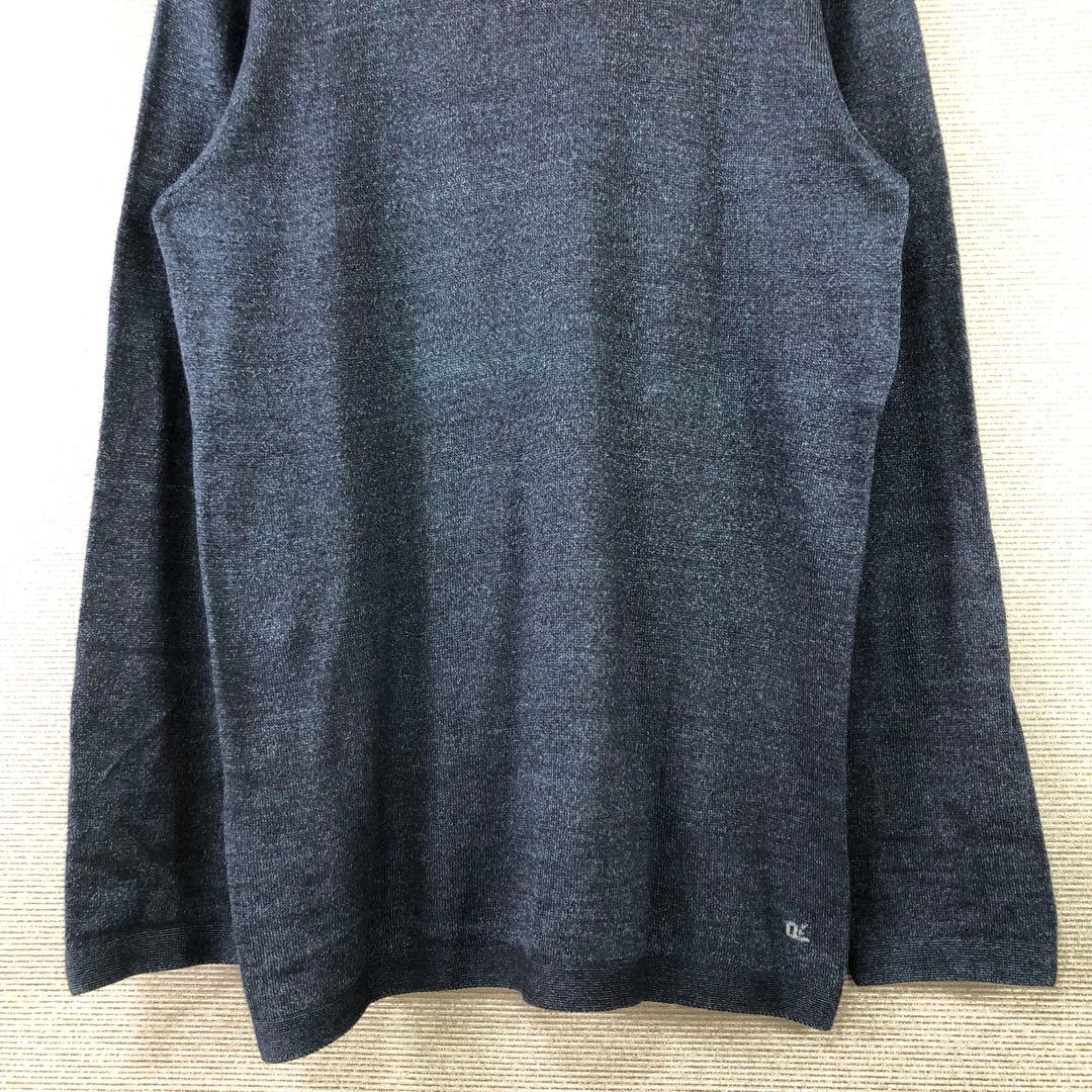 45R ホール超ガーゼの908タートル タートルネックニット インディゴ