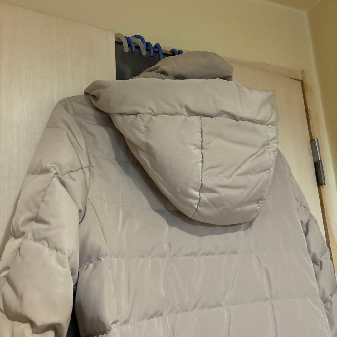 Reflect フード付きロングダウンジャケット11号　美品　ベージュ
