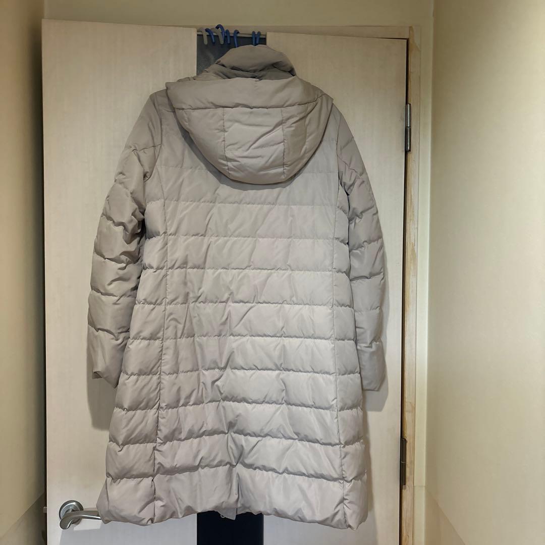 Reflect フード付きロングダウンジャケット11号　美品　ベージュ
