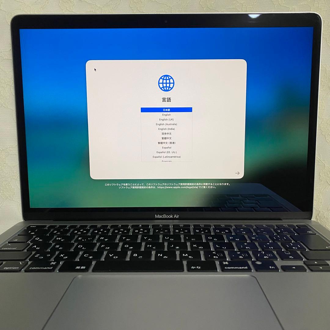 MacBook本体 M1 Macbook air 2020 16GB 512GB