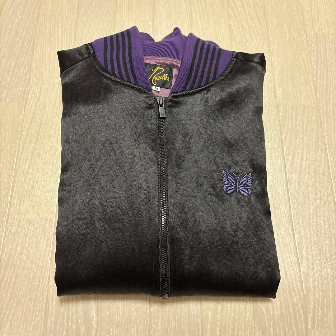 Needles ニードルス サテン ジップアップ バックワッペン スカジャン