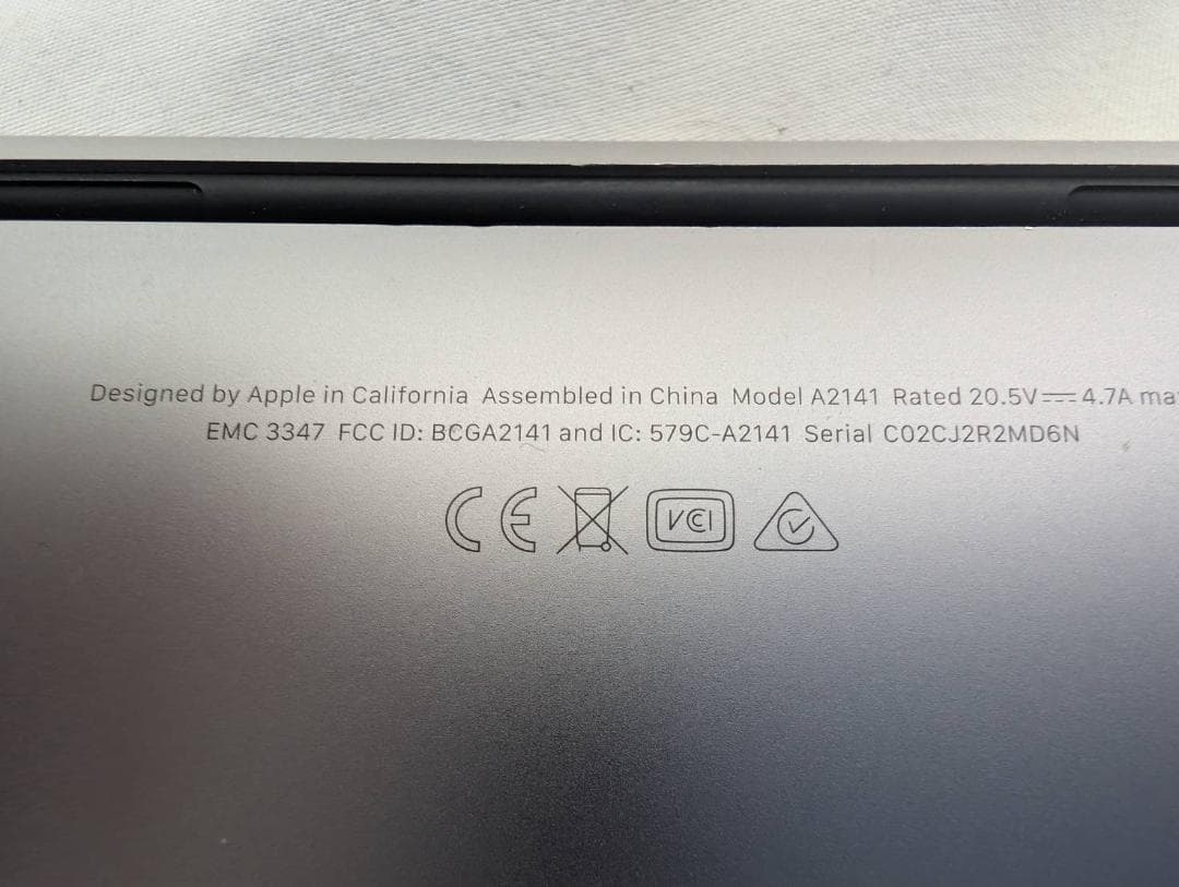 MacBookPro16 i9 SSD1TB 16インチ メモリ16GB