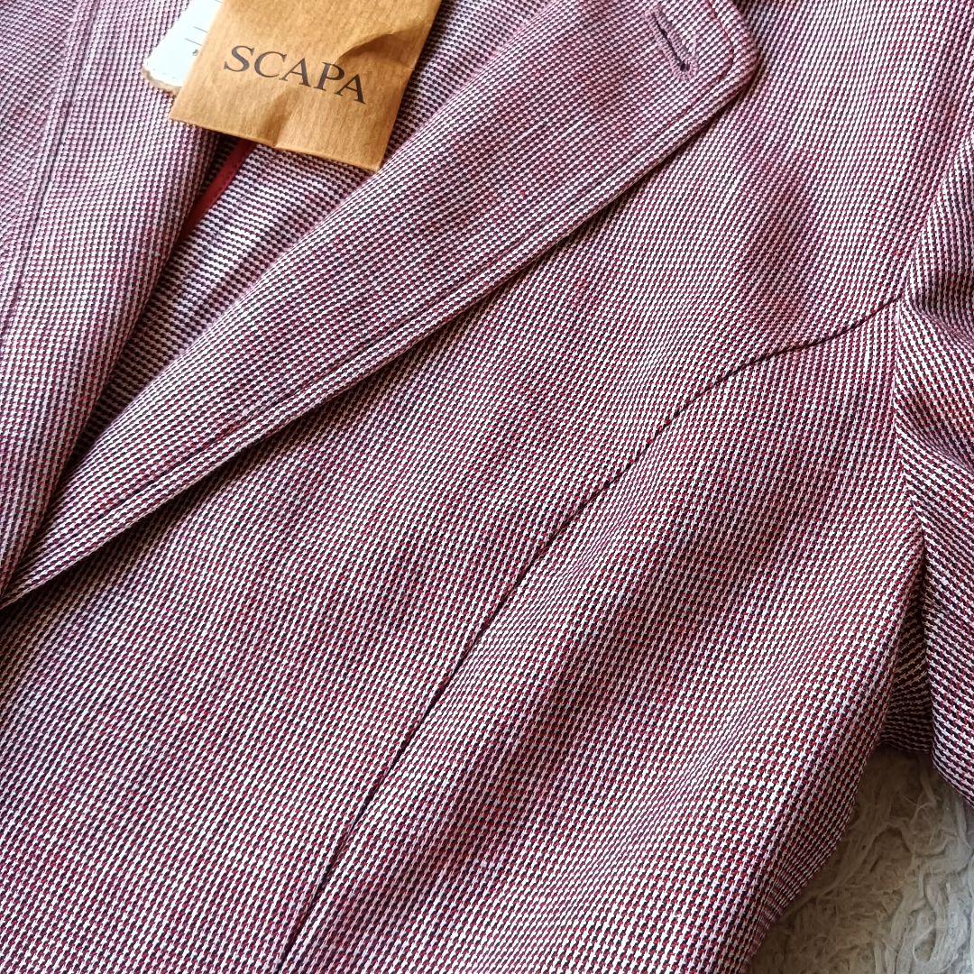 【スキャパ】セットアップ 38 イタリア製生地 リネン コットン 春夏