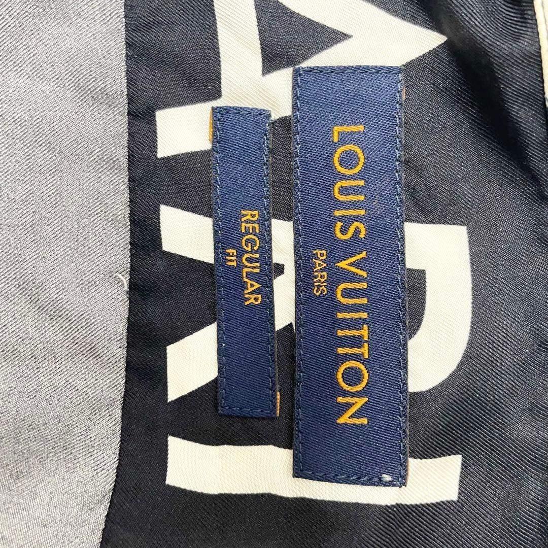 ルイヴィトン　シルク　レギュラーフィット　プリント　総柄　ロングシャツＬサイズ