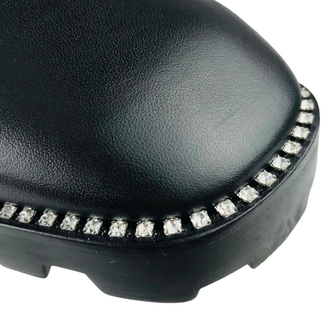 JIMMY CHO クリスタル レザーサイドジップ ショートブーツ(39）