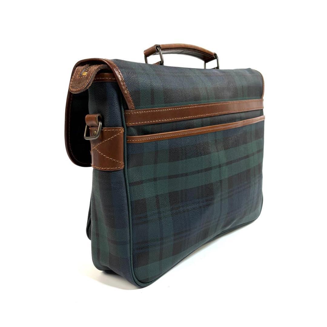 【美品】ポロ ラルフローレン PVC レザー メッセンジャーバッグ チェック