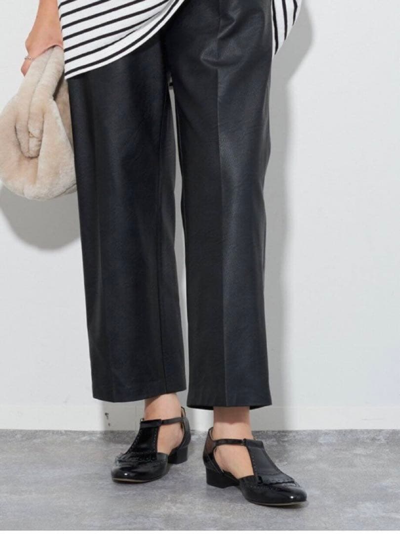 Plage2023【 NEBVLONI E .】ウイングチップストラップシューズ