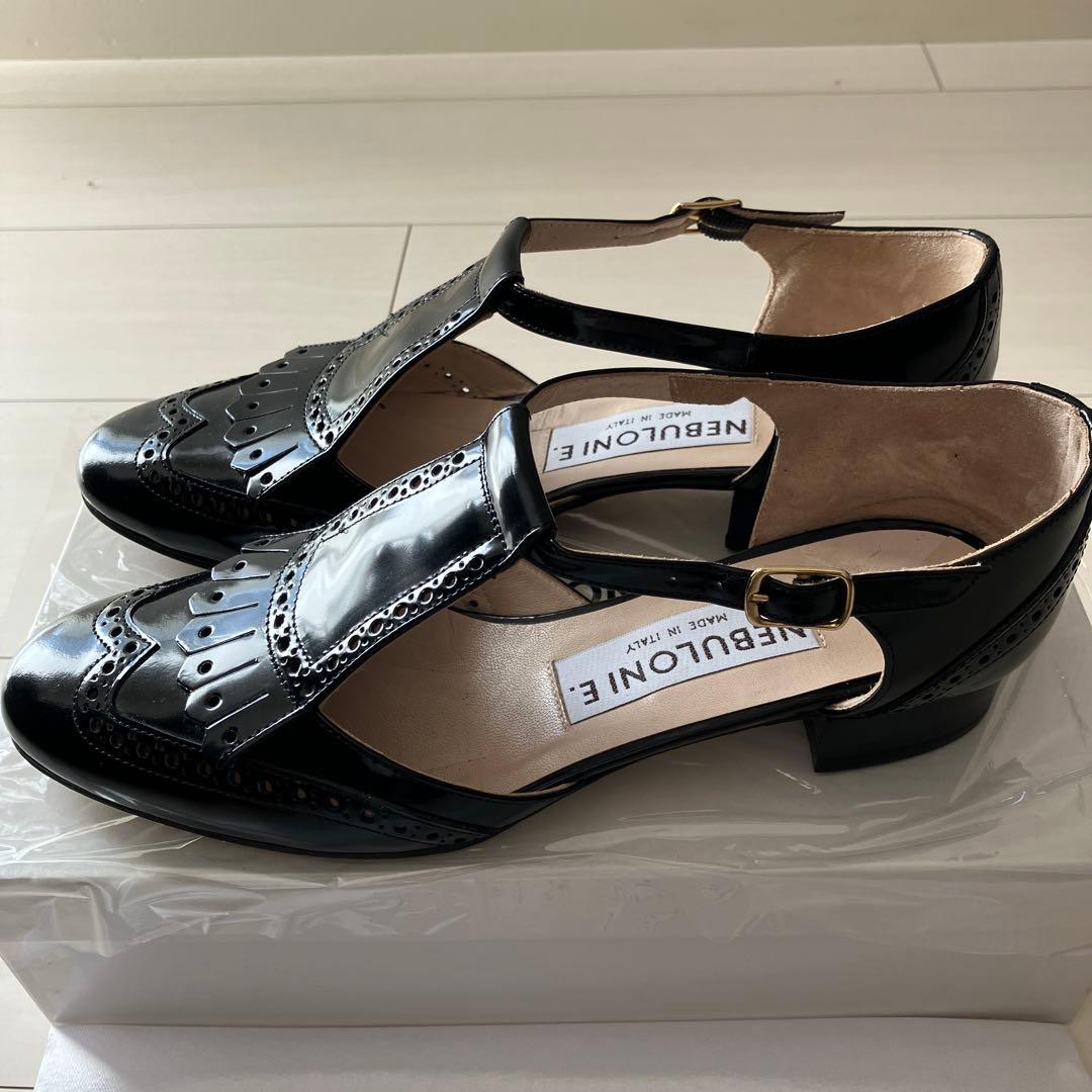 Plage2023【 NEBVLONI E .】ウイングチップストラップシューズ