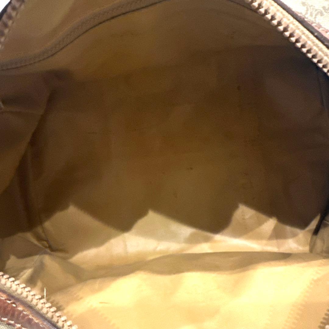 CELINE セリーヌ ミニボストンバッグ マカダム柄 トリオンフ ベージュ