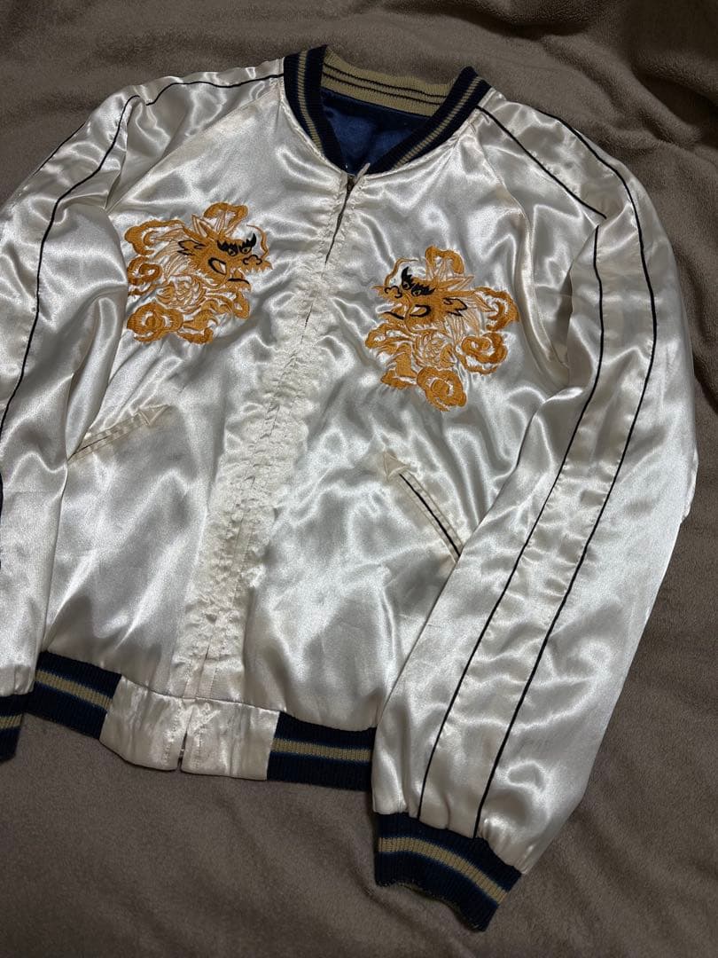 ２面用 テーラー東洋 龍 スカル 日本限定 スカジャン サテン unisex