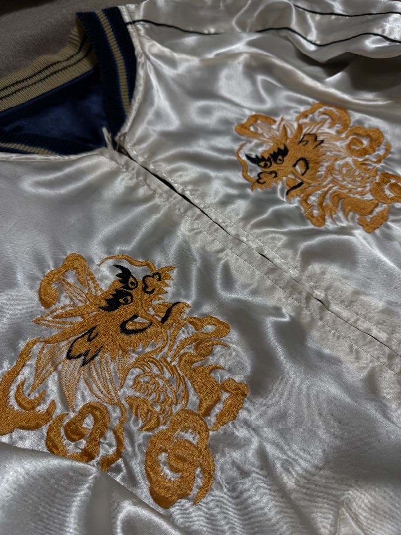 ２面用 テーラー東洋 龍 スカル 日本限定 スカジャン サテン unisex