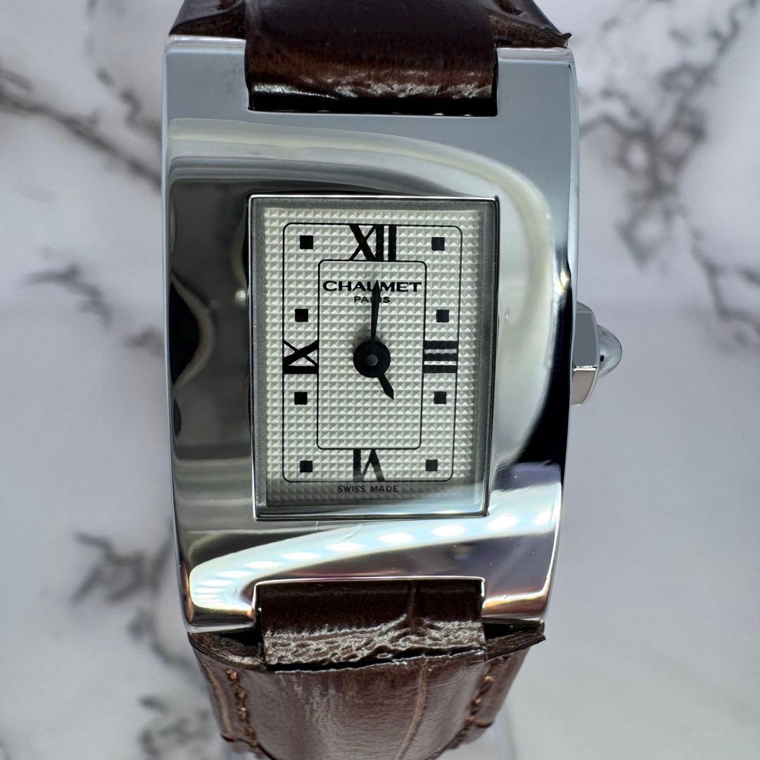 CHAUMET スティルドゥ ショーメ 革ベルト サンド文字盤 レディース