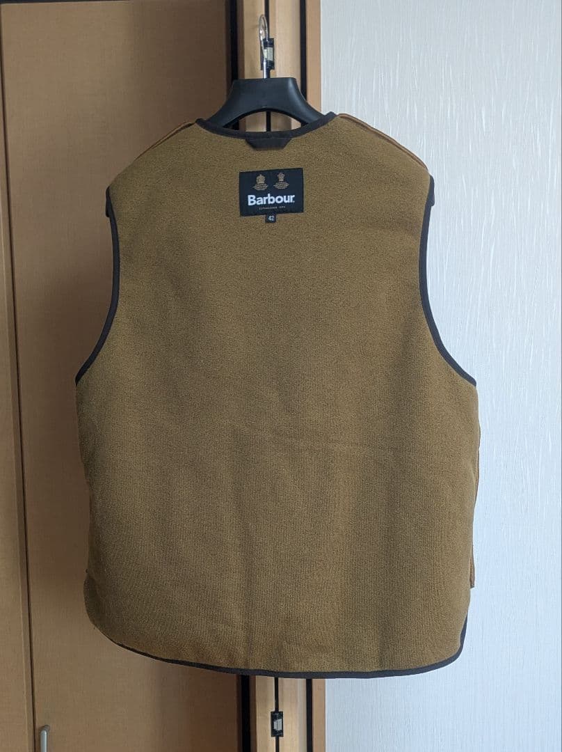 【美品】アダムエロペ別注 Barbour ファーライナーベスト XL バブアー