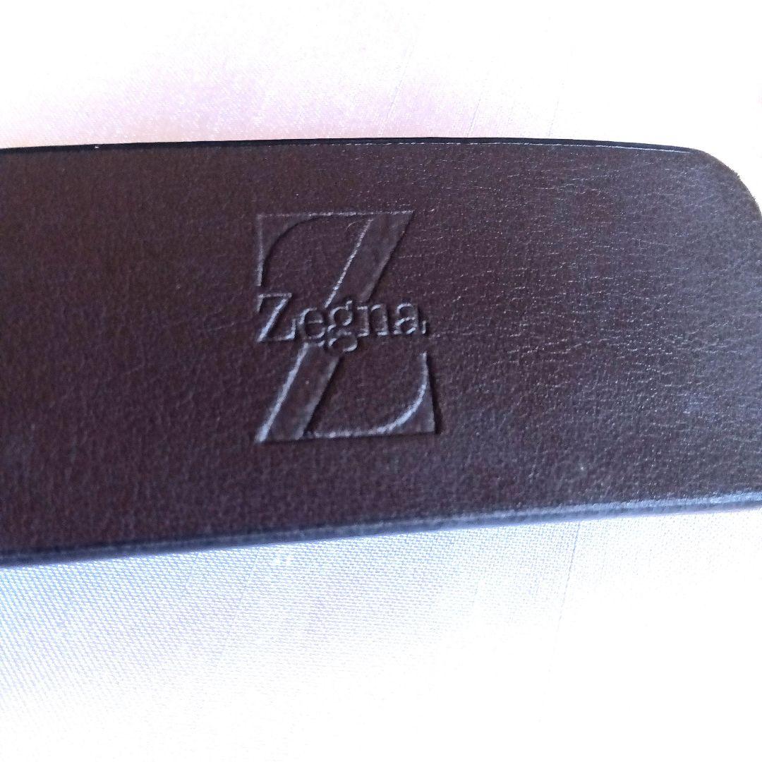 Ermenegildo Zegna レザー ベルト 焦げ茶　リバーシブル