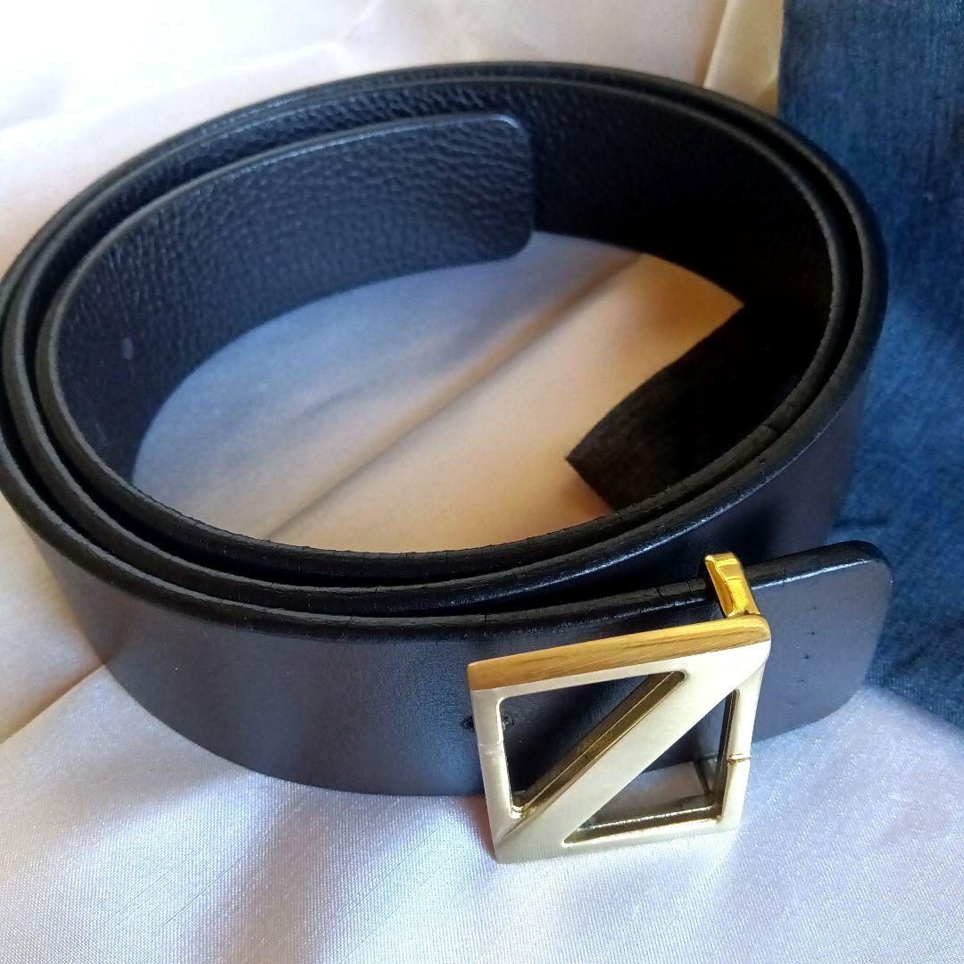 Ermenegildo Zegna レザー ベルト 焦げ茶　リバーシブル