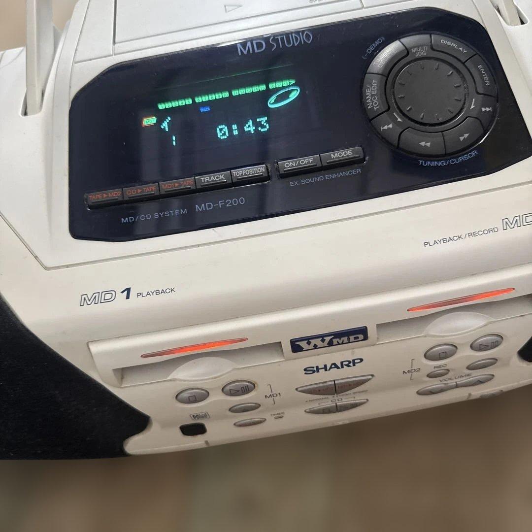 SHARP MD-F200 MD-STUDIO MD再生・CD・ラジオ コンポ