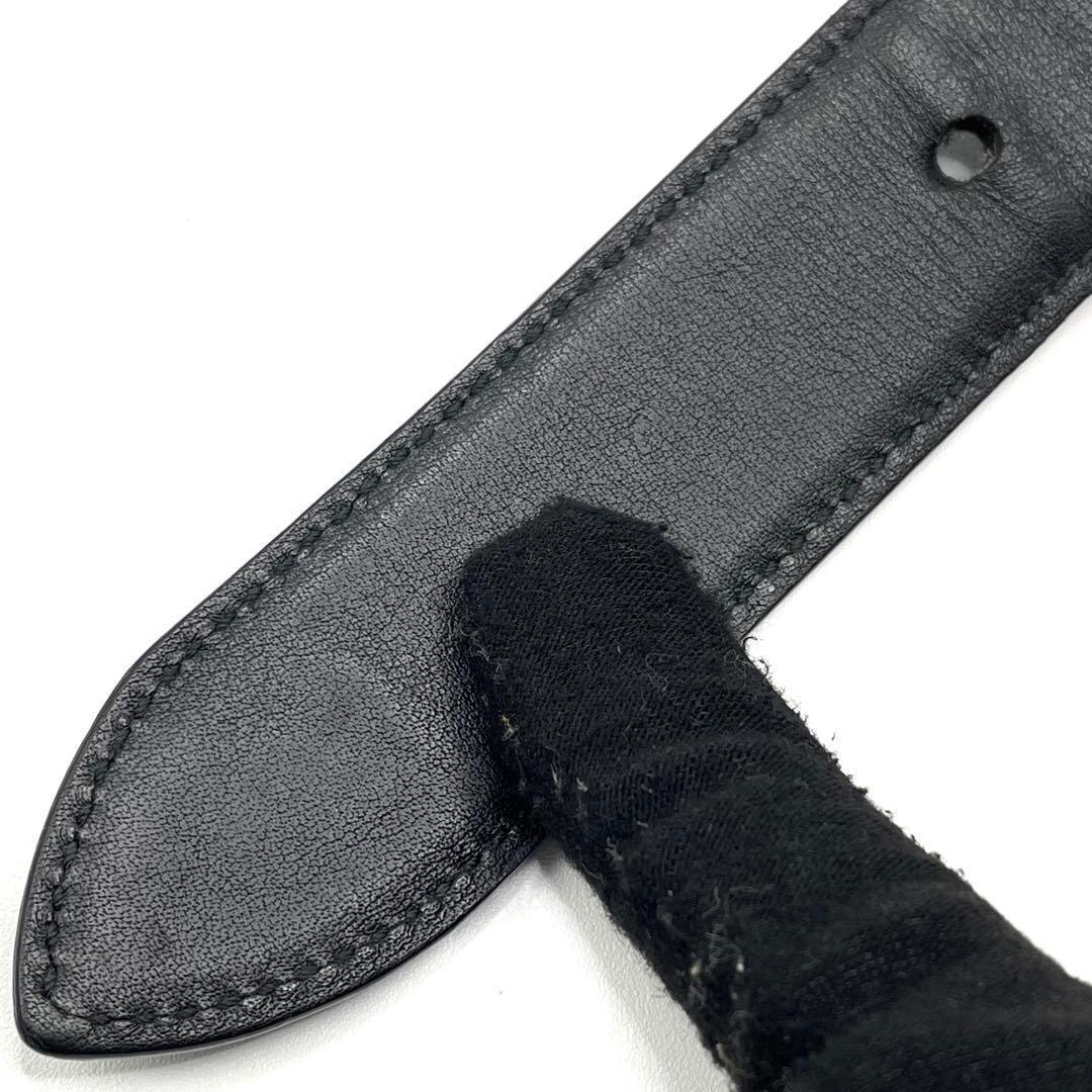 ✨良品✨GUCCI グッチ レザー ベルト GGロゴ ビジネス メンズ ブラック