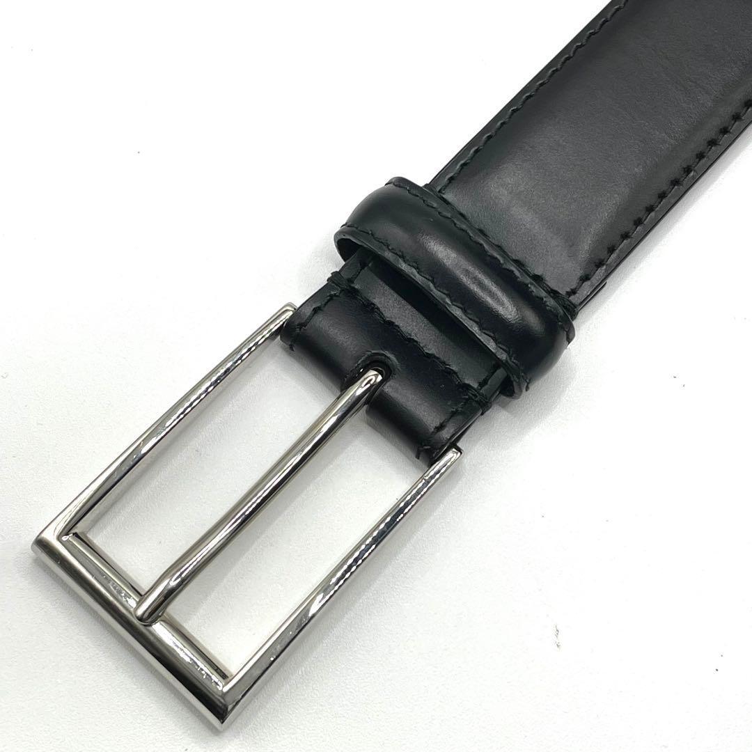 ✨良品✨GUCCI グッチ レザー ベルト GGロゴ ビジネス メンズ ブラック