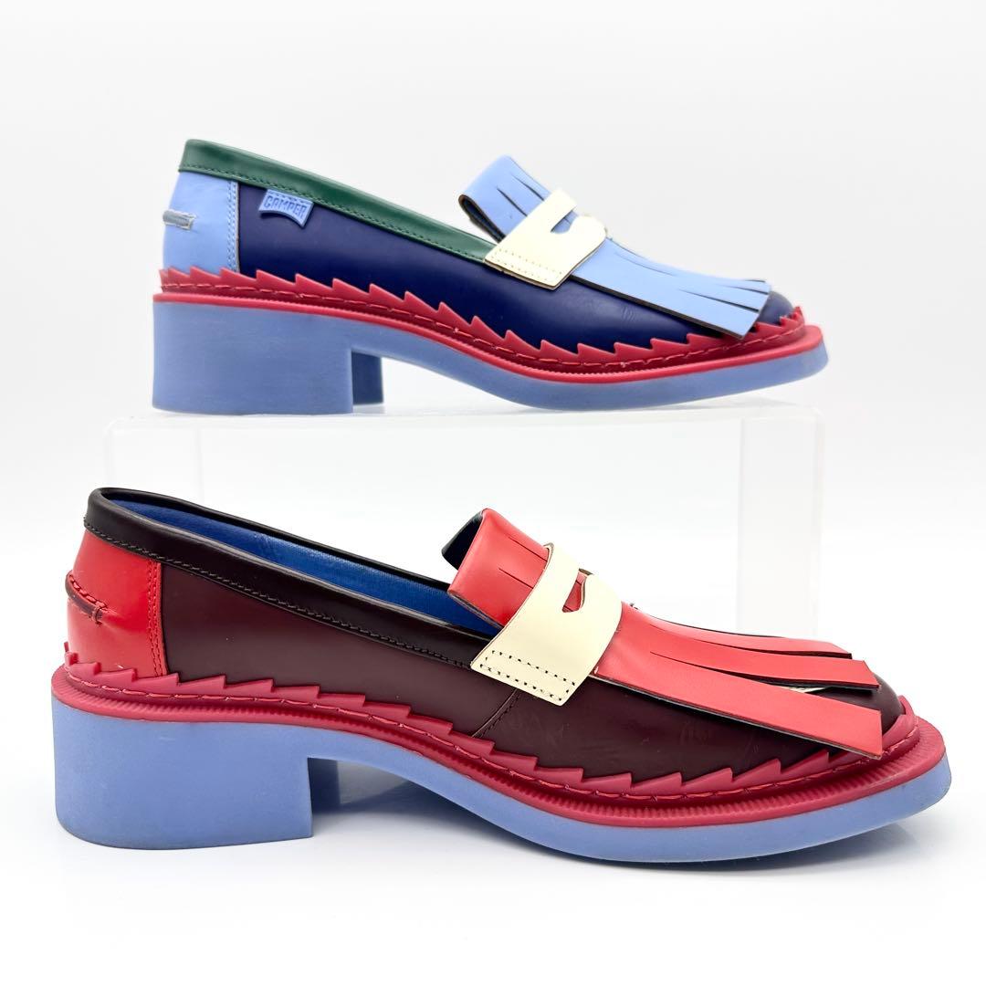 【極美品】カンペール テイラー タッセルローファー マルチカラー ツインズ